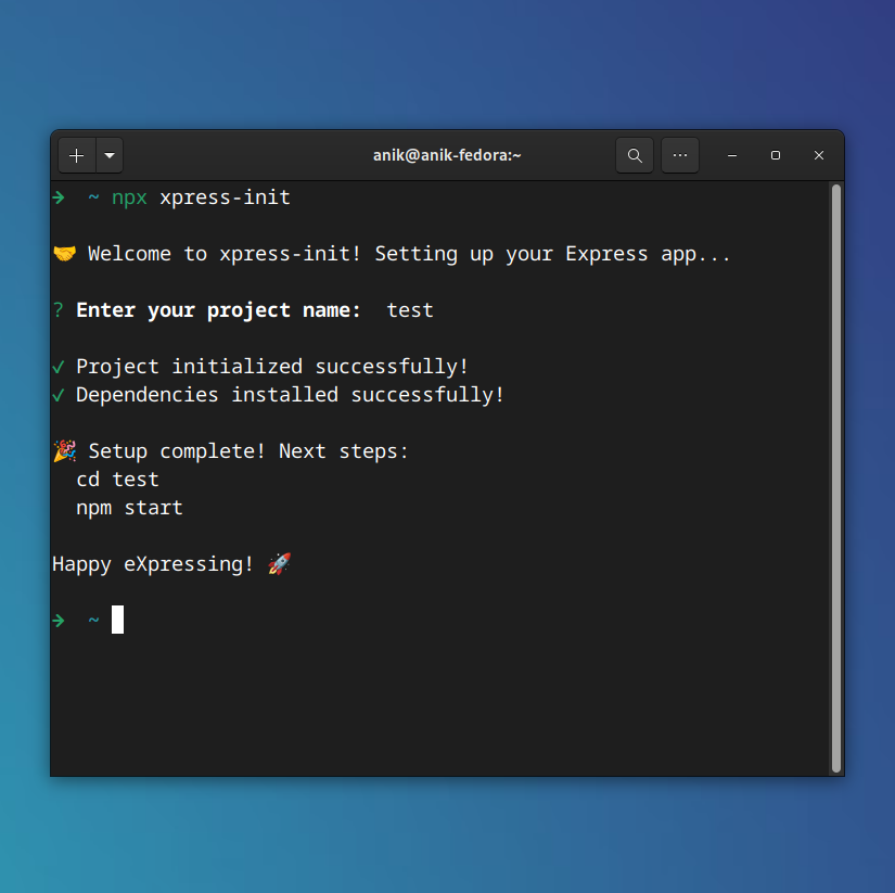 Project - xpress-init